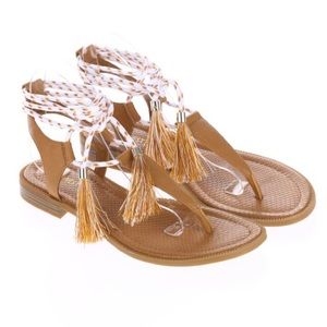 Nine West Sandals with Lacing and Tassels